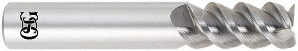 OSG 460-1250 Square End Mill 0.1250" Dia, 0.5" LOC, 0.125" Shank Dia, 1.5" OAL, 3 Flutes, Solid Carbide