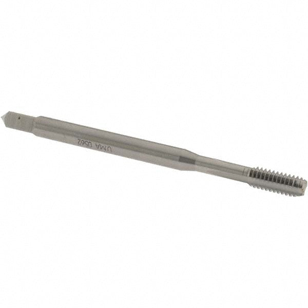 OSG 3190200 Straight Flute Tap #8-32 UNC, 3 Flutes, Bottoming, 2B Class of Fit, Solid Carbide, Bright/Uncoated