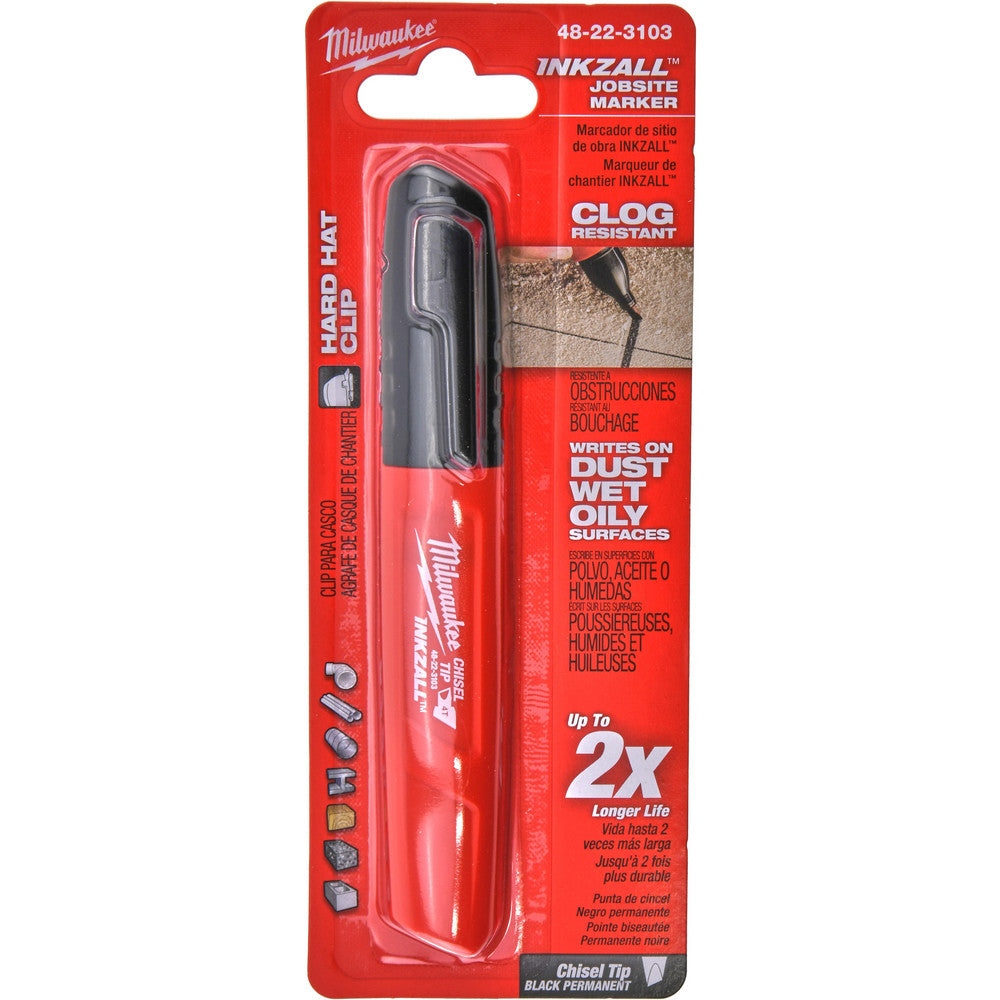 Milwaukee Tool 48-22-3103 UV Marker Black, AP Non-Toxic, Chisel Point