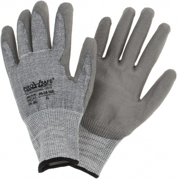 PRO-SAFE PS-16-560/XL Cut-Resistant Gloves PRO-SAFE G-Tek PolyKor, Size X-Large, ANSI Cut A4, Polyurethane, Dyneema
