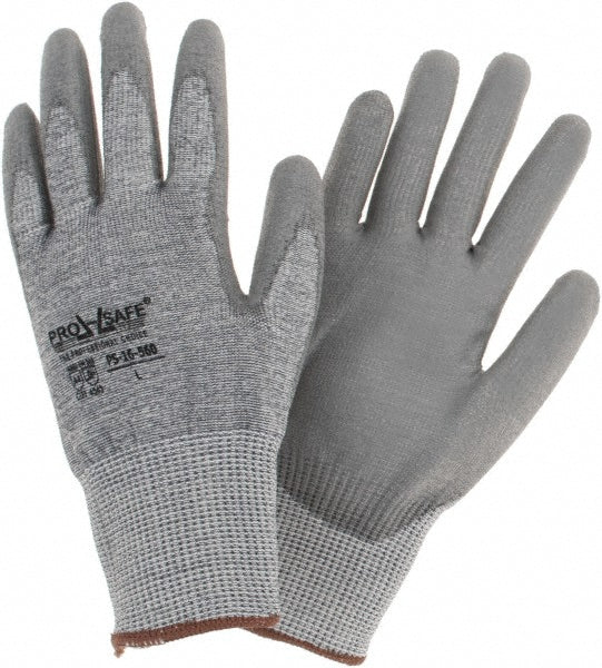 PRO-SAFE PS-16-560/L Cut-Resistant Gloves PRO-SAFE G-Tek PolyKor, Size Large, ANSI Cut A4, Polyurethane, Dyneema