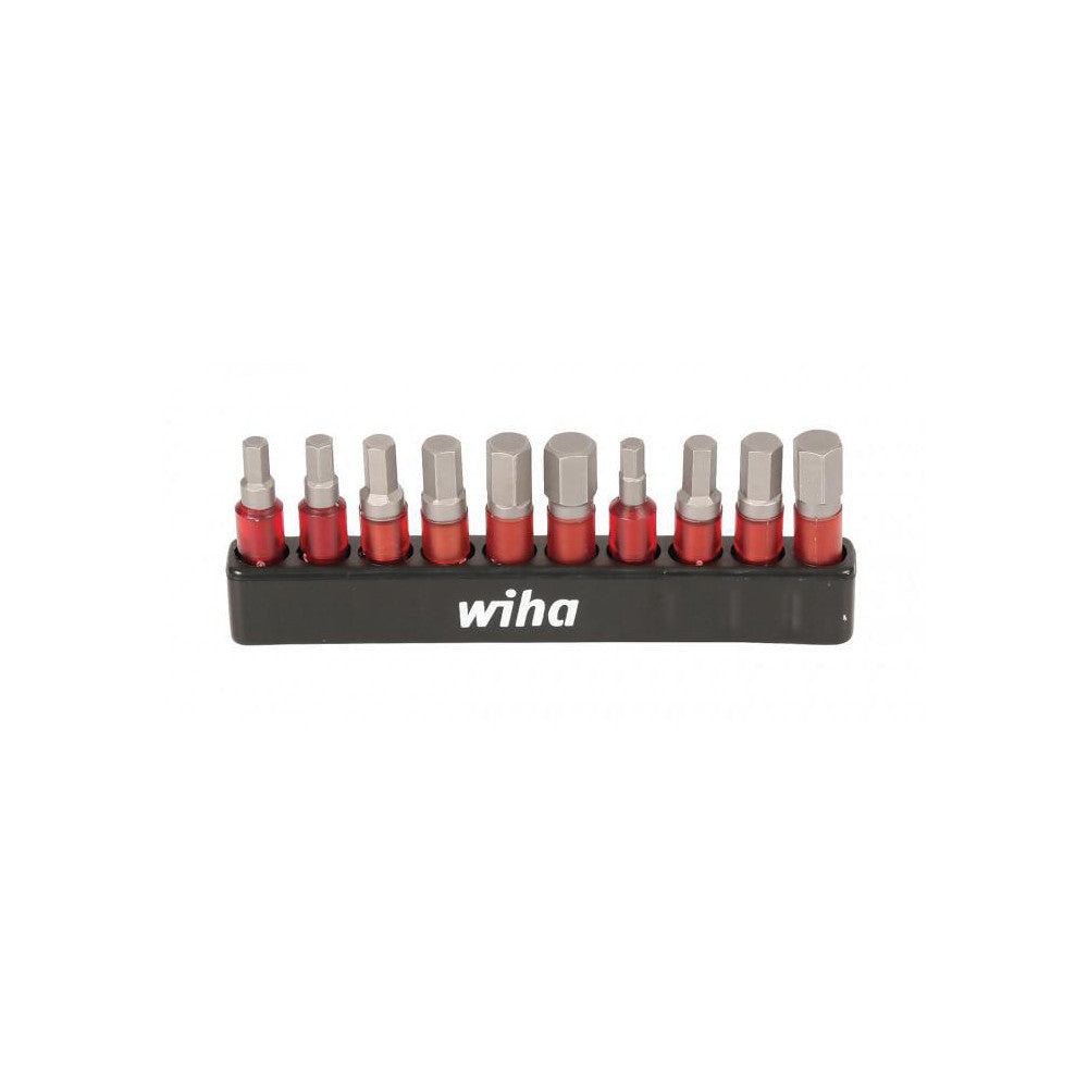 Wiha 76876 10 Pc 1/4" Drive Inch/Metric Impact Hex Bit Socket Set