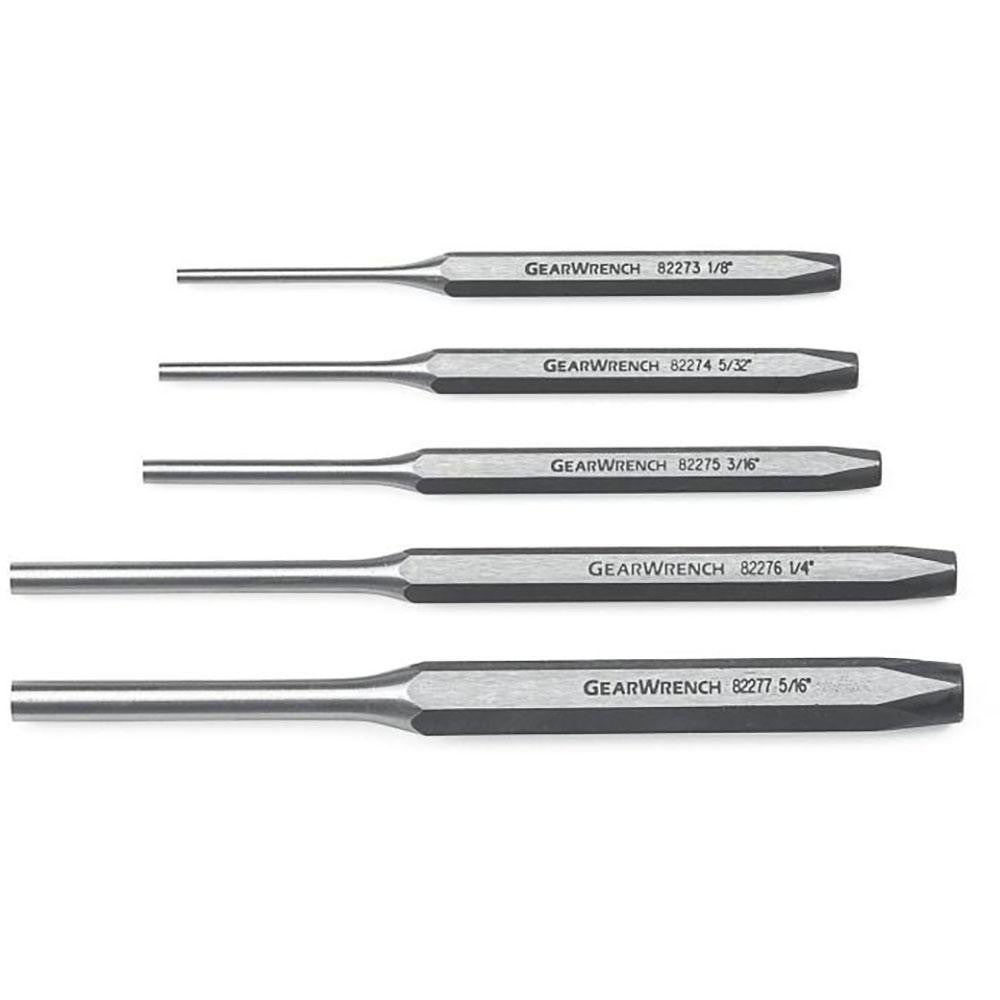 GEARWRENCH 82309 Pin Punch Set 5 Pc, 0.125 to 0.3125"