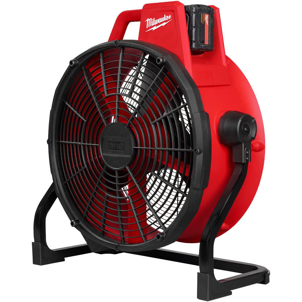 Milwaukee Tool 0821-20 Cordless Jobsite Fans Fan Diameter 18 Air Flow 3400 Number Of Blades 3 Oscillation No Number Of Speeds 3 Battery Included No