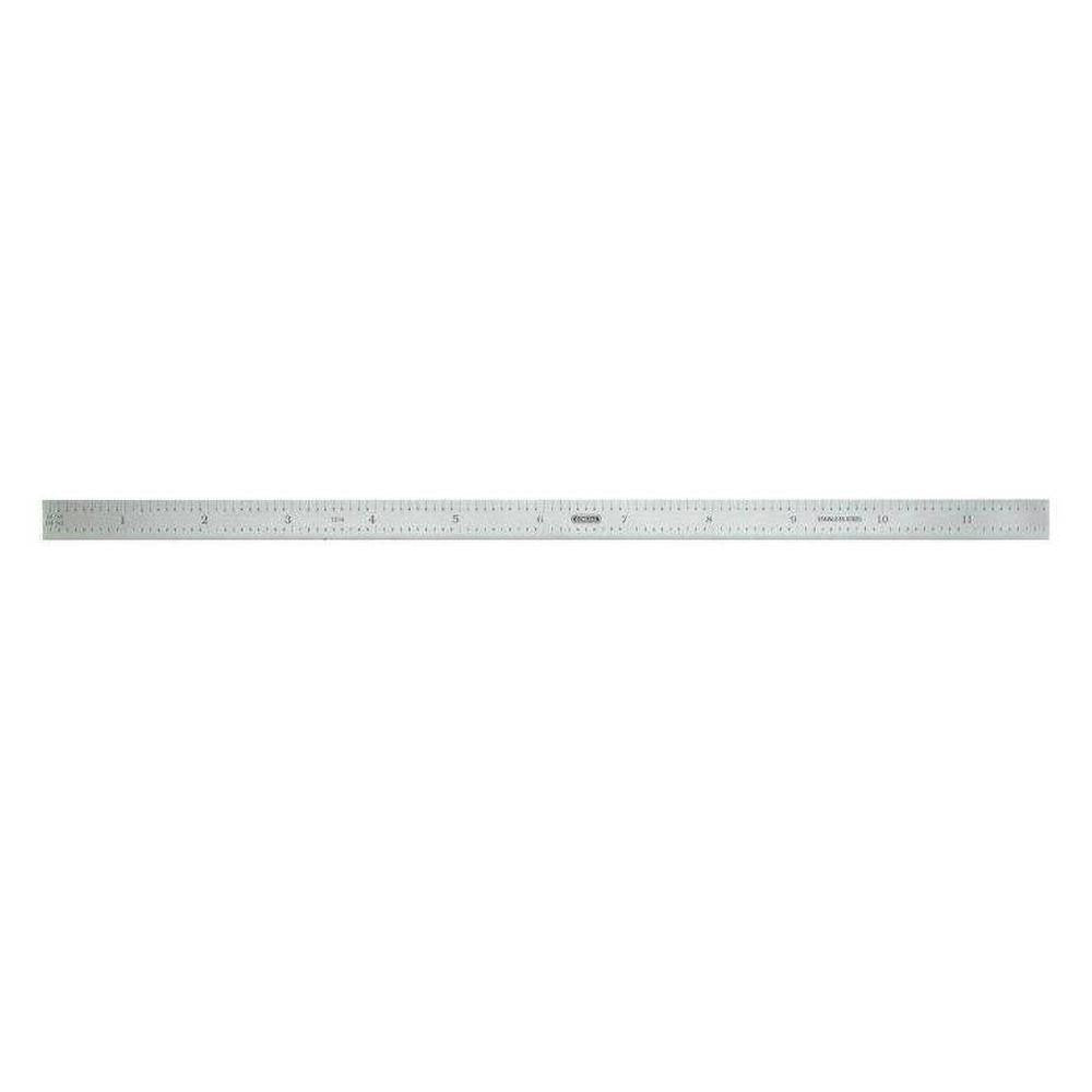 General 1216-I Steel Rule 12" OAL, 5R Graduation, Flexible, 15/32" OAW