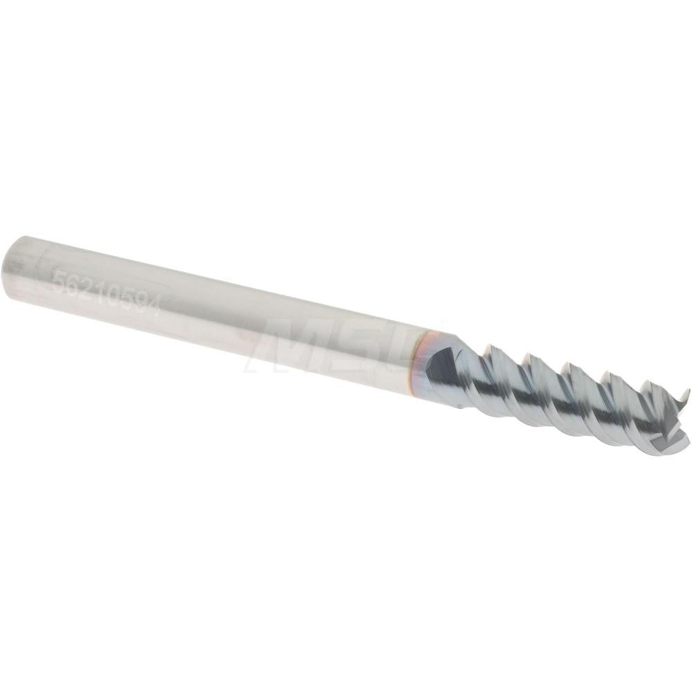 Accupro 2500204 Square End Mill 3/16" Dia, 9/16" LOC, 3 Flute, Solid Carbide