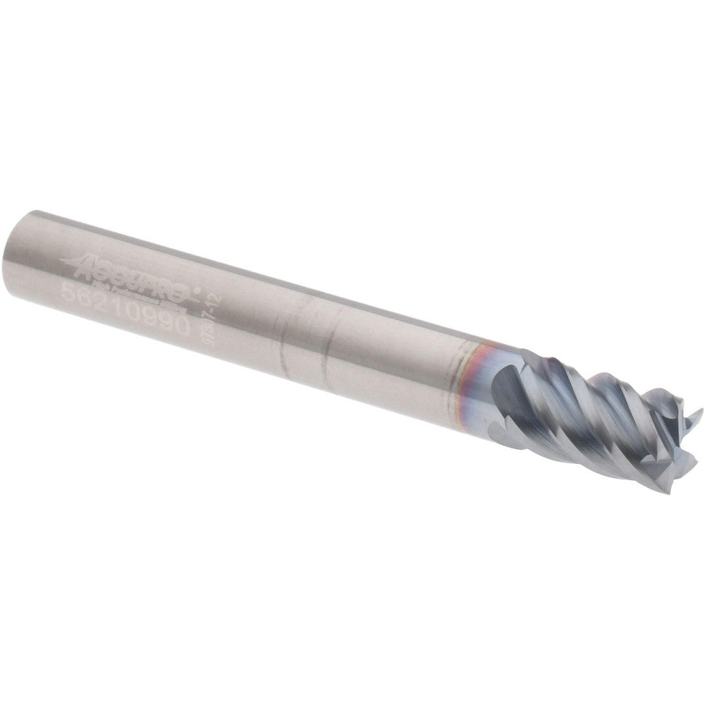 Accupro 2500067 Square End Mill 1/4" Dia, 3/8" LOC, 5 Flute, Solid Carbide