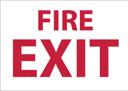 AccuformNMC FX120PB Fire Exit, Pressure Sensitive Vinyl Fire Sign