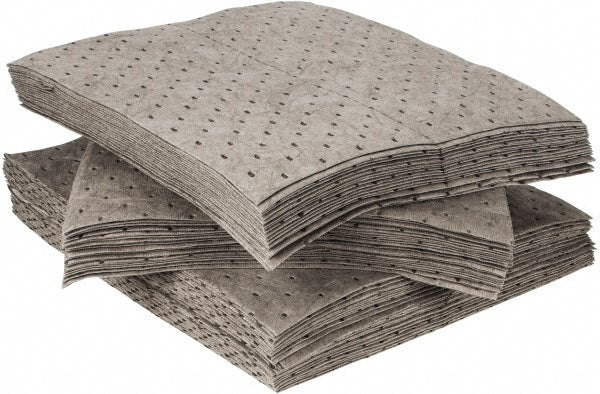 Brady SPC Sorbents BPU500 Sorbent Pad Universal Use, 15" Wide, 17" Long, 17 gal, Gray