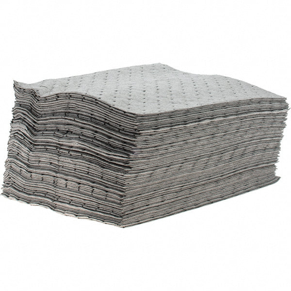 Brady SPC Sorbents BPU100 Sorbent Pad Universal Use, 15" Wide, 17" Long, 20.5 gal, Gray