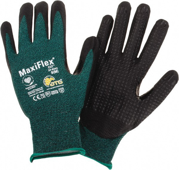 ATG 34-8443/M Cut, Puncture & Abrasion-Resistant Gloves ATG 34-8443, Size Medium, ANSI Cut A2, ANSI Puncture 1, Nitrile, Engineered Yarn