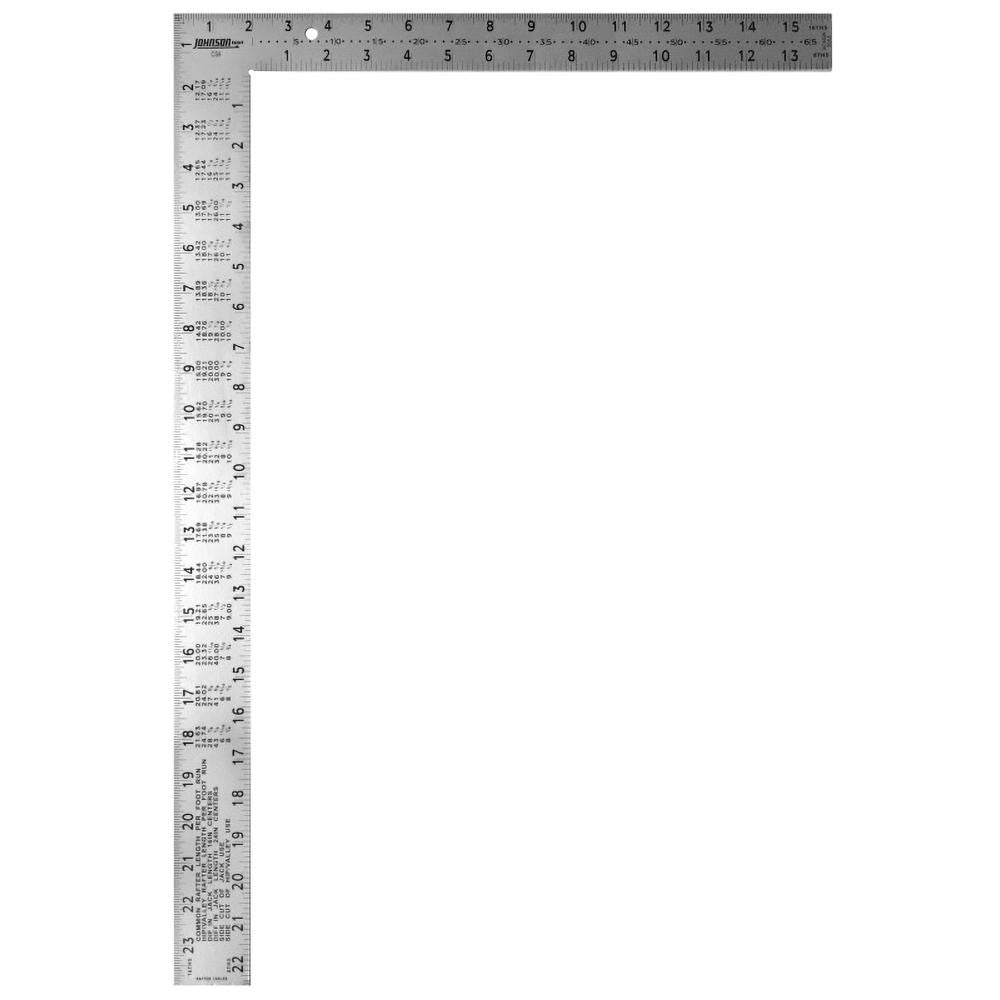 Johnson Level & Tool CS9 24" Blade Length x 16" Base Length, Steel Carpenters' Square