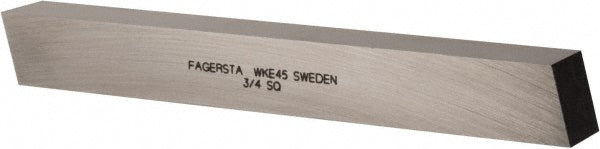 Seco 02021 Tool Bit Blank 3/4" Width, 3/4" Height, 6" OAL, WKE45, Cobalt, Square