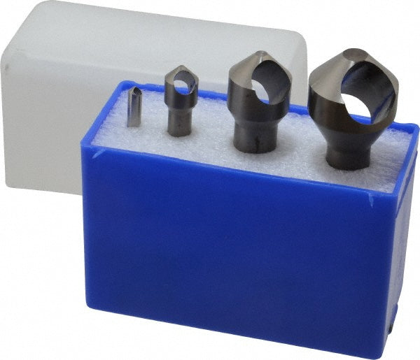 M.A. Ford 67000043 Countersink Set 4 Pc, 3/16 to 1-1/8" Head Dia, 90 ° Included Angle