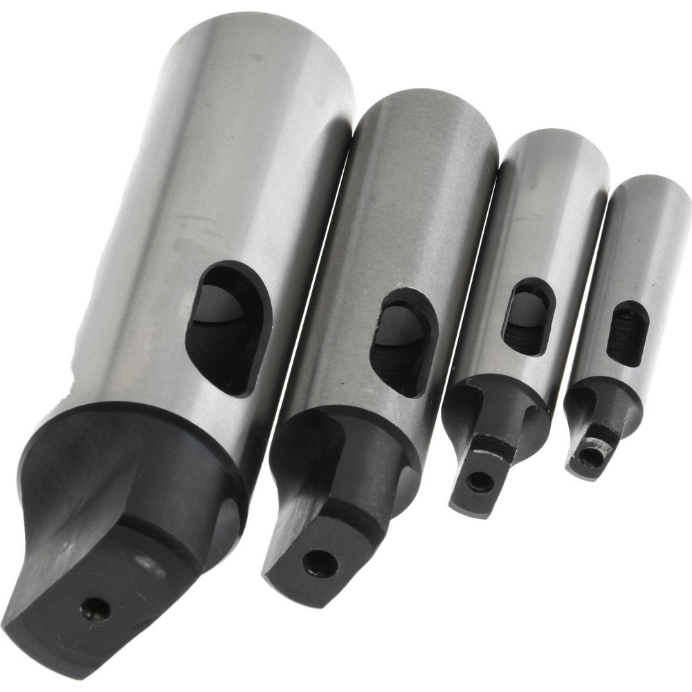 Value Collection PLC38556J Morse Taper Sleeve Sets Minimum Inside Taper Size MT1 Maximum Inside Taper Size MT4 Minimum Outside Morse Taper Size MT2 Maximum Outside Morse Taper Size MT5 Hardness Features Soft with Hardened Tang