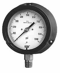 Wika 9834575 Pressure Gauge 4-1/2" Dial, 0 to 60 psi, 1/4" Thread, NPT, Lower Mount