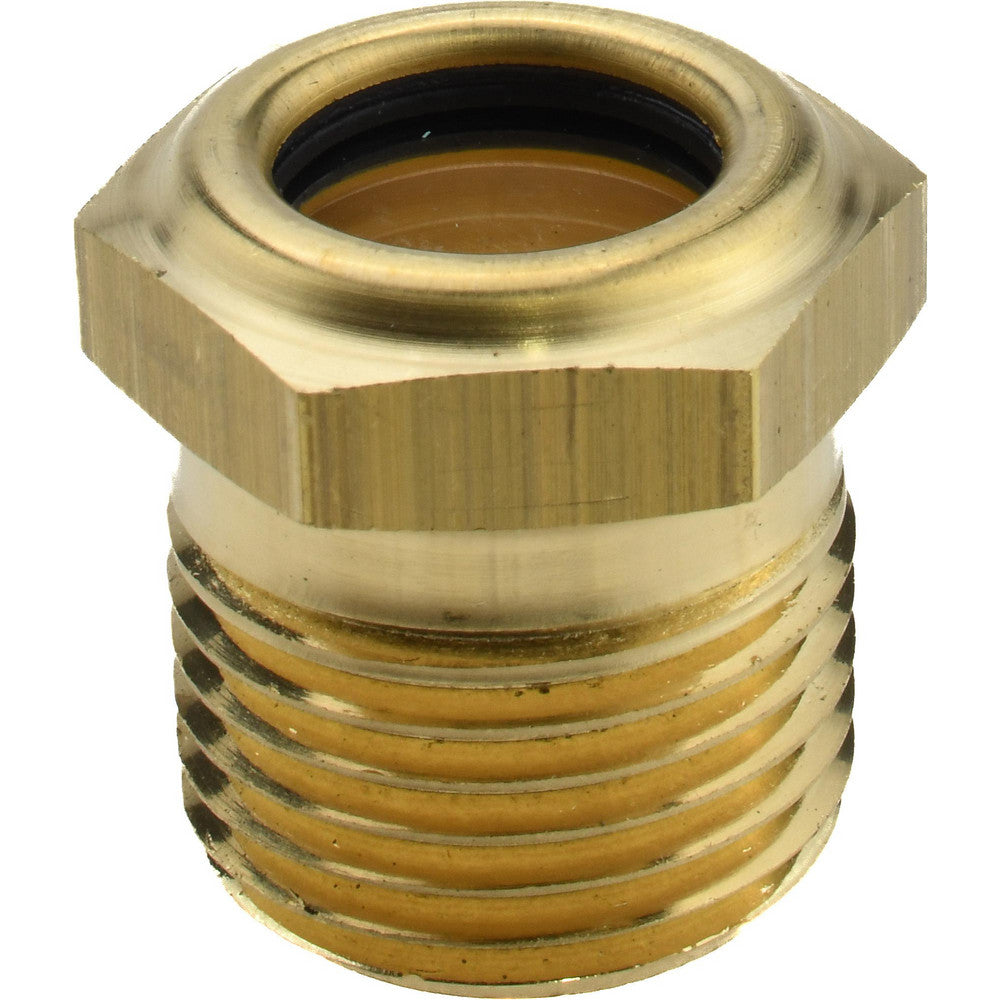 LDI Industries LSP151-04 9/16" Sight Diam, 1/2" Thread, 1" OAL, Low Pressure Pipe Thread Lube Sight, Open View Sight Glass & Flow Sight