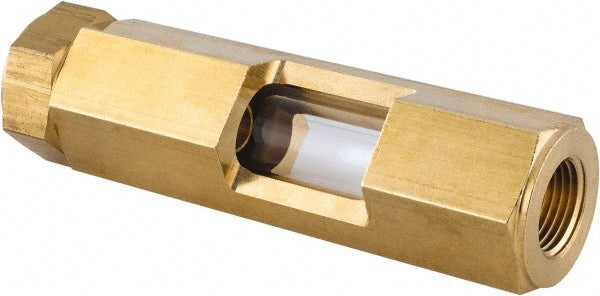LDI Industries F153 3/8" Thread, 4-1/4" OAL, Inline Sight Glass & Flow Sight