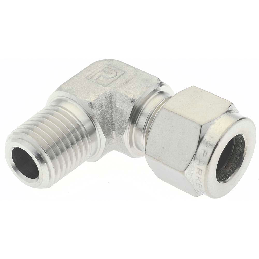 Parker 6MSEL4N-316 Compression Tube Male Elbow 1/4-18" Thread, Compression x MNPT
