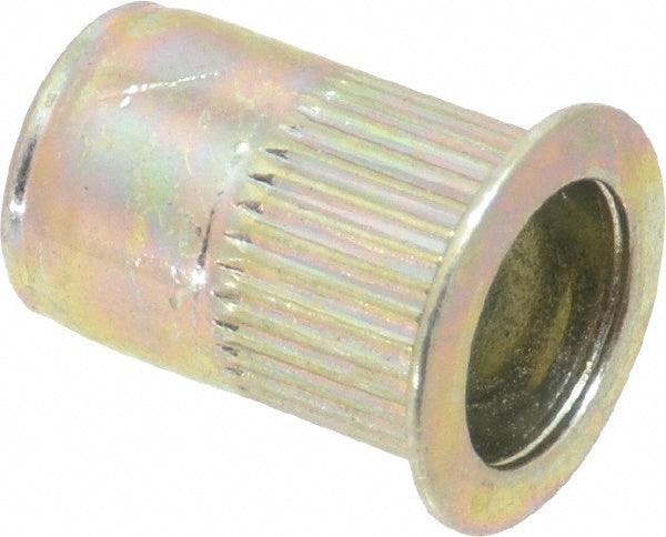 RivetKing .60C1IKFSY/P25 0.02 to 0.13" Grip, Steel Standard Rivet Nut