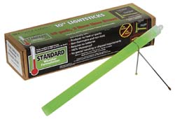 Cyalume 9-27049 SnapLight with Hole & Stand Green, 10" OAL, 2 hr, Snap & Shake, 10 Pc