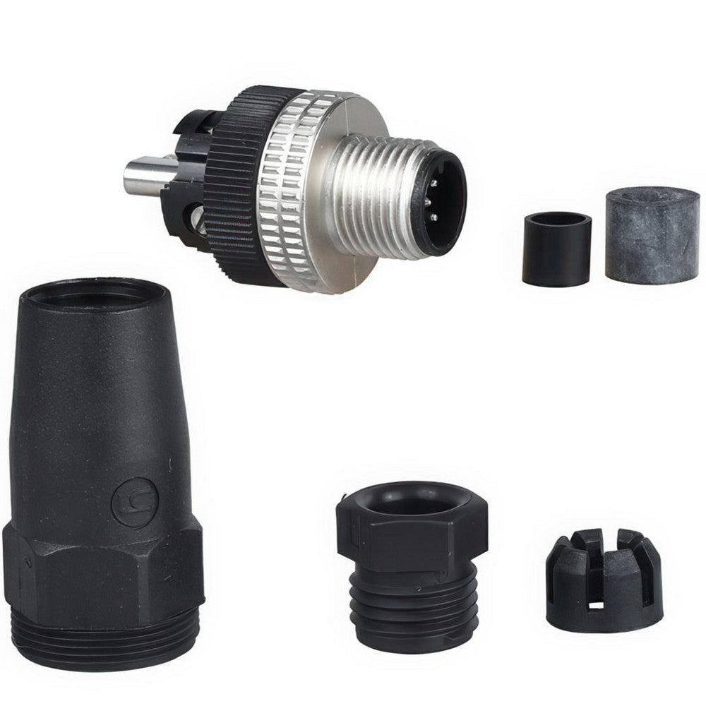 Telemecanique Sensors XZCC12MDM50B 3 Amp, M12 5 Pin Male Straight Field Attachable Connector Sensor and Receptacle