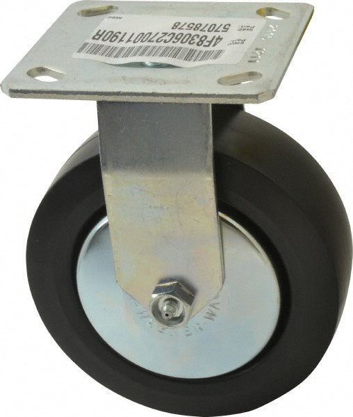 E.R. Wagner 4F8306C27001190 Rigid Top Plate Caster Polypropylene, 6" Wheel Dia, 2" Wheel Width, 700 lb Capacity, 7-1/2" OAH
