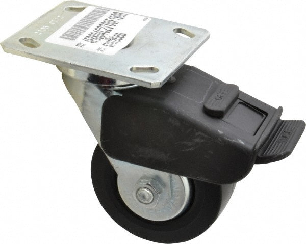 E.R. Wagner 4F8804C2700F190 Swivel Top Plate Caster Polypropylene, 4" Wheel Dia, 2" Wheel Width, 600 lb Capacity, 5-5/8" OAH