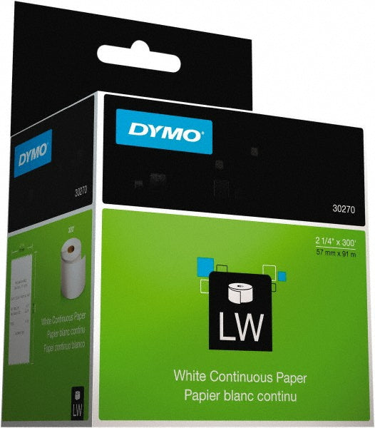 Dymo 30270 Label Maker Label White, 3,600" OAL, 300 per Roll, 1 Roll