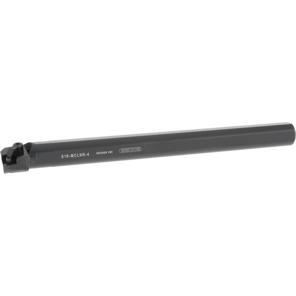 Seco 00043203 Indexable Boring Bar S16-MCLNR-4, 1.28" Min Bore Dia, Right Hand Cut, 1" Shank Dia, -5 ° Lead Angle, Steel