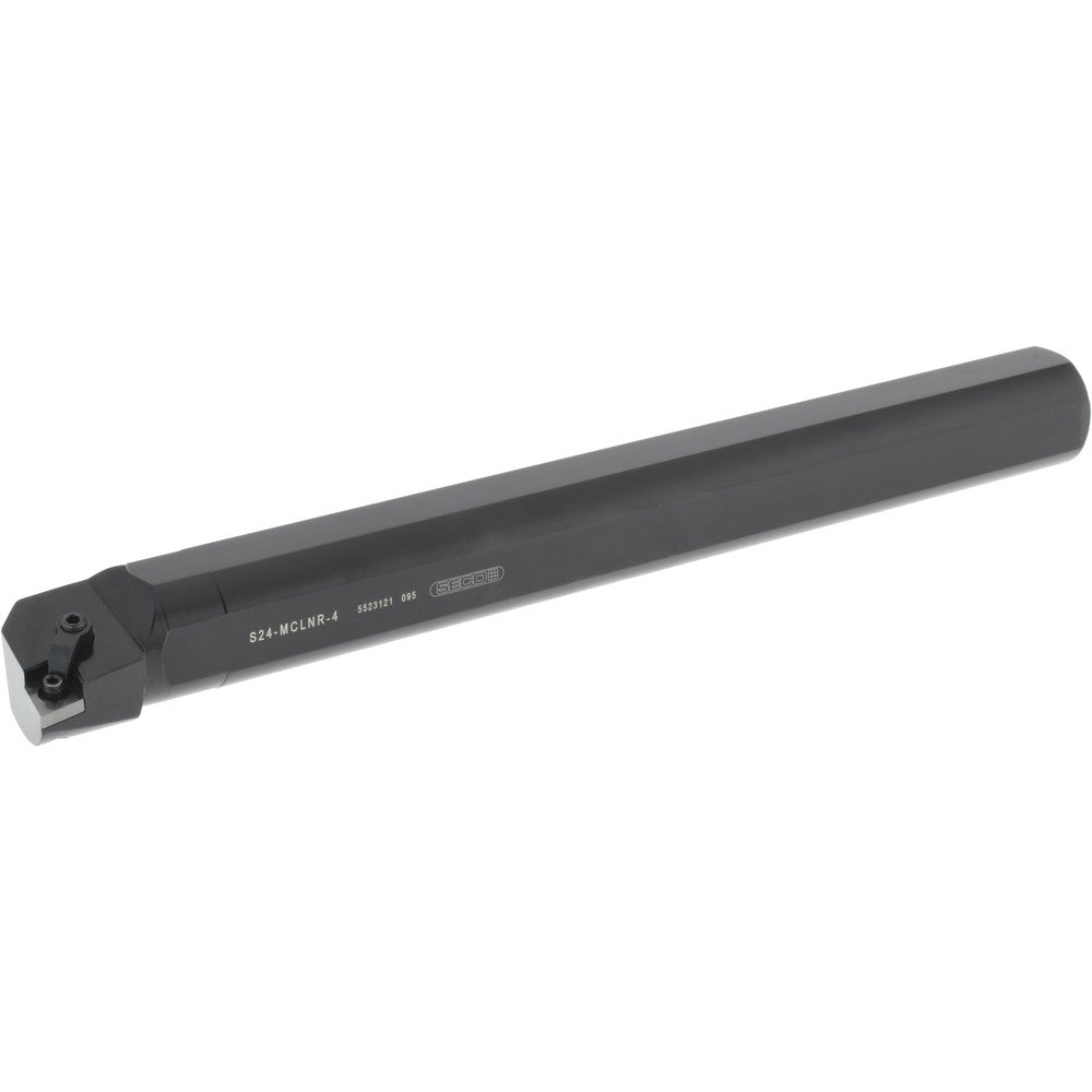 Seco 00043205 Indexable Boring Bar S24-MCLNR-4, 1.78" Min Bore Dia, Right Hand Cut, 1-1/2" Shank Dia, -5 ° Lead Angle, Steel