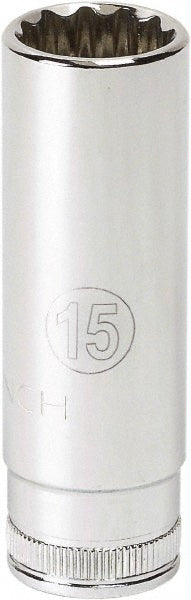 GEARWRENCH 80143 Deep Hand Socket 1/4" Drive, 8 mm Socket, 6-Point