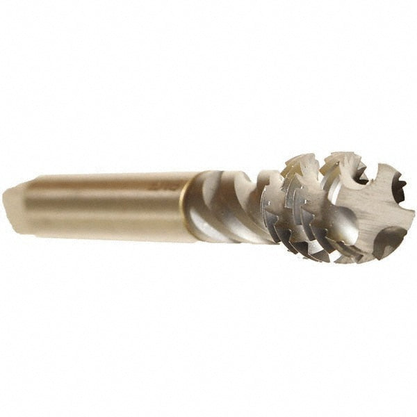 Emuge CU519400.5015 Spiral Flute Tap 5/8-11, UNC, 4 Flute, Bottoming, 2B Class of Fit, Cobalt, TICN Finish