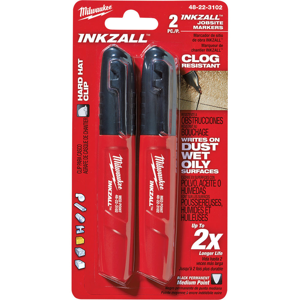 Milwaukee Tool 48-22-3102 UV Marker Black, AP Non-Toxic, Medium Point