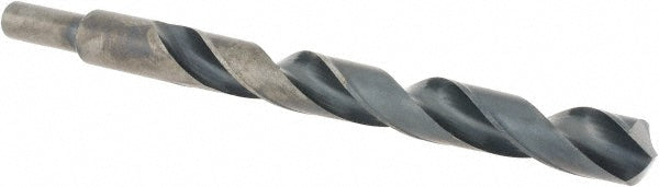 Cle-Line C20659 Reduced Shank Drill Bit 17/32" Dia, 3/8" Shank Dia, 135 deg Point, High-Speed Steel