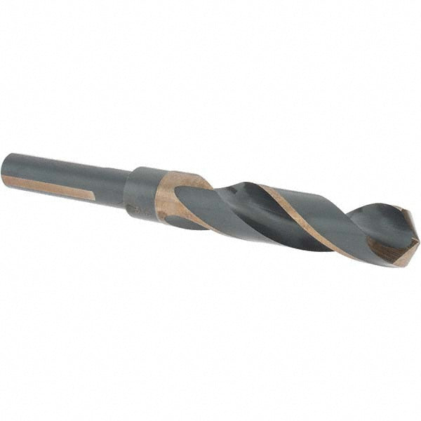 Cle-Line C17043 Reduced Shank Drill Bit 45/64" Dia, 1/2" Shank Dia, 118 deg Point, High-Speed Steel