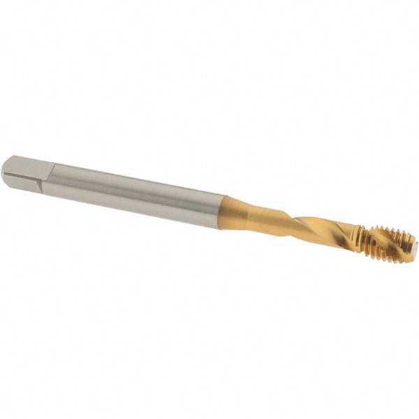 OSG 1645506105 Spiral Flute Tap M6x1.00, 2 Flutes, Modified Bottoming, 6H Class of Fit, Vanadium High Speed Steel, TIN Coated