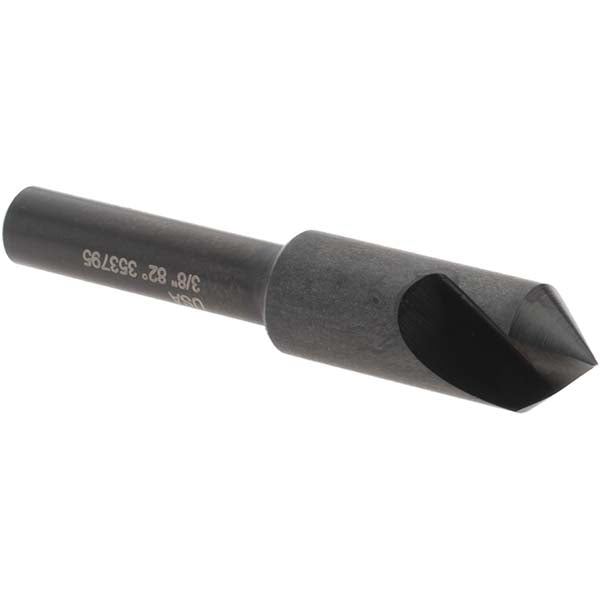 Melin Tool 18016 Countersink 3/8" Head Dia, 82.00 deg Included Angle, 1 Flute, High-Speed Steel, Right Hand Cut