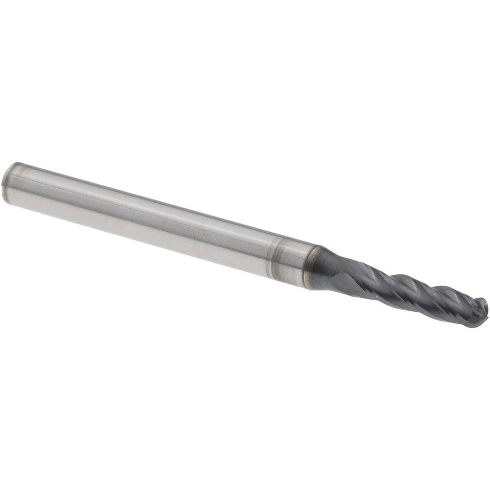 Melin Tool 55932 Ball End Mill 3/32" Dia, 3/8" LOC, 4 Flute, Solid Carbide