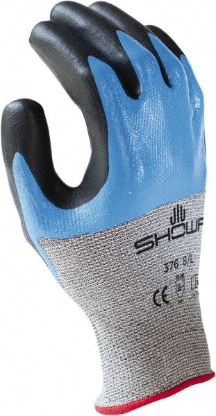 SHOWA S-TEX376L-08 Cut, Puncture & Abrasive-Resistant Gloves Size L, ANSI Cut A4, ANSI Puncture 2, Nitrile, Dyneema