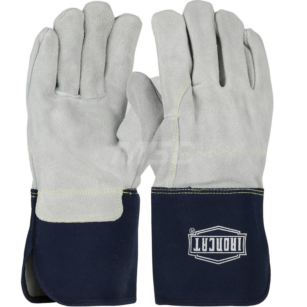 PIP IC9/M Welding Gloves Ironcat IC9, Size Medium, Uncoated-Coated, Split Cowhide Leather, Pair, for Construction, Masonry, Agriculture, Mining, Transportation, Electrical Contractors & Woodworking