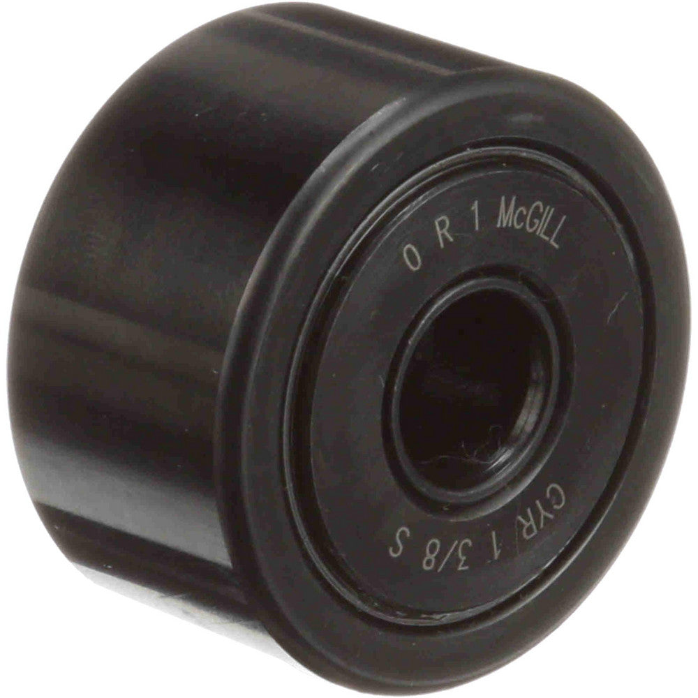 McGill 4130110000 Cam Yoke Roller Crowned, 0.375" Bore Dia, 1-3/8" Roller Dia, 0.75" Roller Width, Needle Roller Bearing