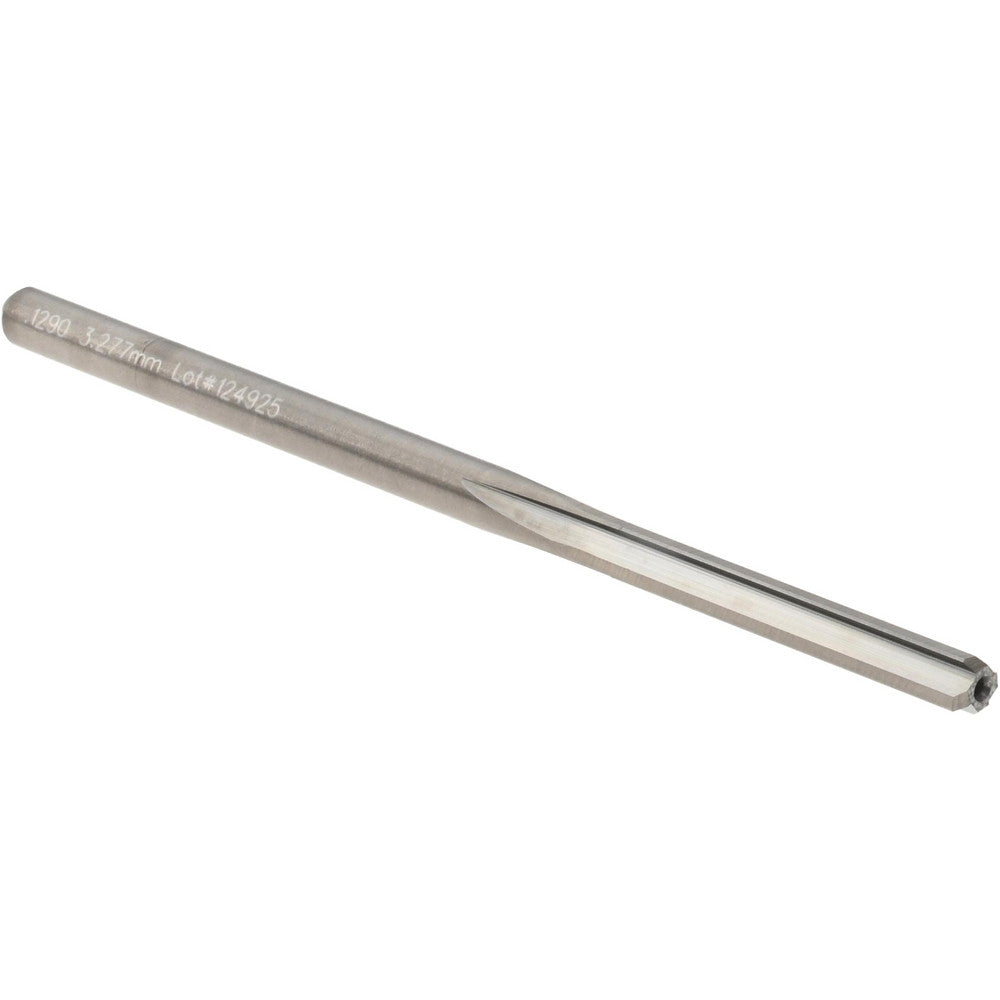 M.A. Ford 27212900 Chucking Reamer 0.1290" Dia, 2-1/2" OAL, 3/4" Flute Length, Straight Flute, Straight-Cylindrical Shank, Solid Carbide