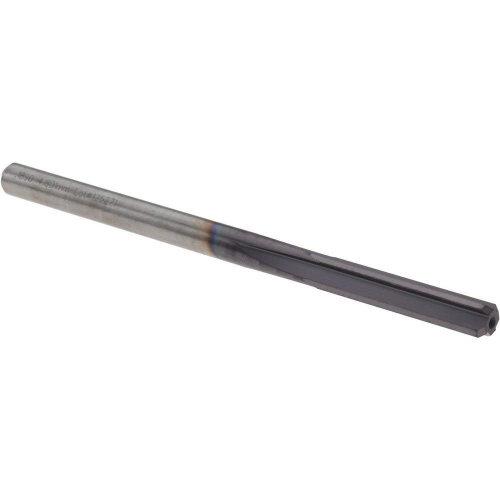 M.A. Ford 27218900A Chucking Reamer #12, 2-3/4" OAL, 7/8" Flute Length, Straight Flute, Straight-Cylindrical Shank, Solid Carbide