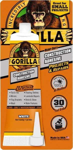 Gorilla Glue 8020002 2.5 oz Tube Silyl Terminated Polyether Construction Adhesive