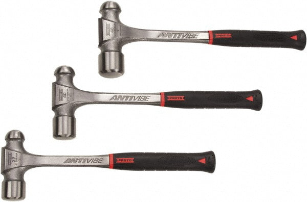 Proto J1303AVPS 3 Piece, 2, 2-1/2, 3 Lb Head Weight, Forged Steel, Ball Pein Hammer Set