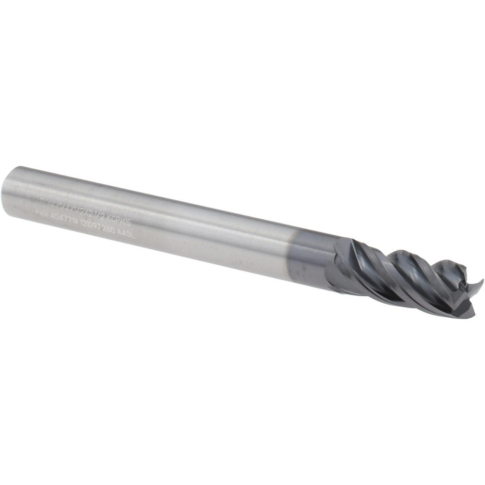 Kennametal 4047719 Square End Mill 1/4" Dia, 1/2" LOC, 4 Flute, Solid Carbide
