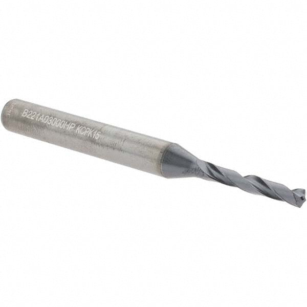 Kennametal 4111824 Screw Machine Length Drill Bit 3.00 mm (0.1181) Dia, Solid Carbide