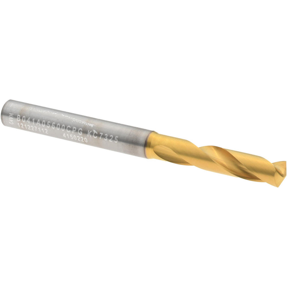 Kennametal 4150220 Screw Machine Length Drill Bit 5.60 mm Dia, 140 deg Point, Solid Carbide