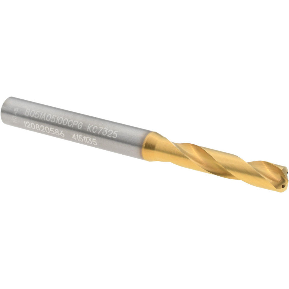 Kennametal 4151135 Screw Machine Length Drill Bit 5.10 mm Dia, 140 deg Point, Solid Carbide